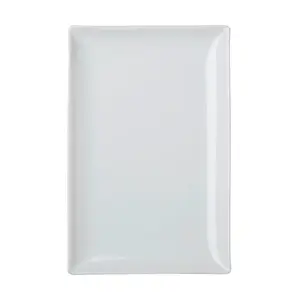 Teller Scoup rechteckig 35,5x23,5 cm Porzellan weiss Mischsortierung 
