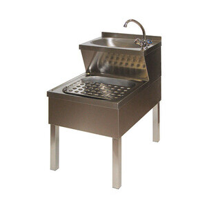 HWB-Ausgussbecken 600 mm tief kombiniert 50,0 x 60,0 x 85,0 Cookmax silver