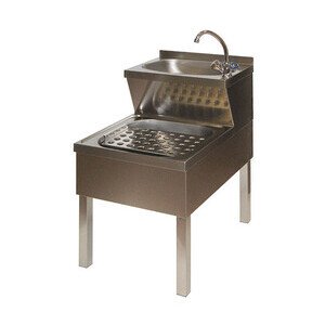 HWB-Ausgussbecken 600 mm tief kombiniert 50,0 x 60,0 x 85,0 Cookmax silver