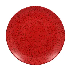Teller Ø24cm coup Fusion Ruby rot/Schwarz RAK