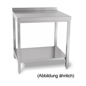 Arbeitstisch m. Boden 1700x600x850 mm 5cm Aufkantung Cookmax black