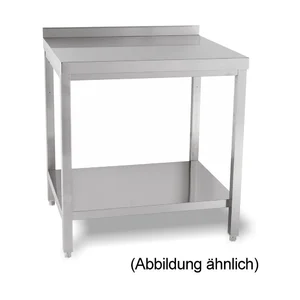 Arbeitstisch m. Boden 1700x600x850 mm 5cm Aufkantung Cookmax black