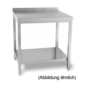 Arbeitstisch m. Boden 1700x600x850 mm 5cm Aufkantung Cookmax black