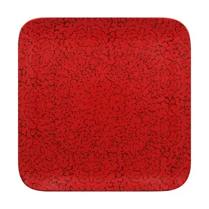Teller quadratisch 22cm Fusion Ruby rot/schwarz RAK