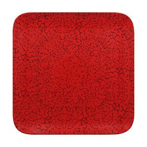 Teller quadratisch 22cm Fusion Ruby rot/schwarz RAK