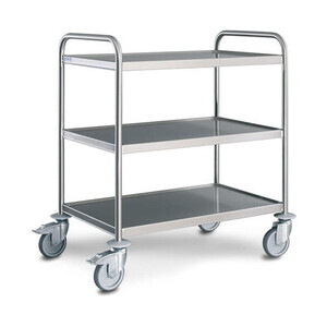 Servierwagen 3 Borde 600x400mm
 B 695 x T495 x H896 mm Cookmax silver