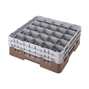 Gläserkorb 25 Fächer mit 4 Extender 50x50x26,7 cm Cookmax black