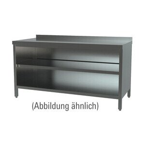 Arbeitsschrank offen 1400 x 600 x 850 mm 5cm Aufkantung Cookmax black