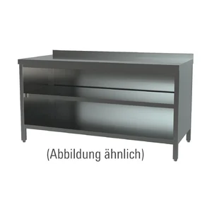 Arbeitsschrank offen 1200 x 600 x 850 mm 5cm Aufkantung Cookmax black