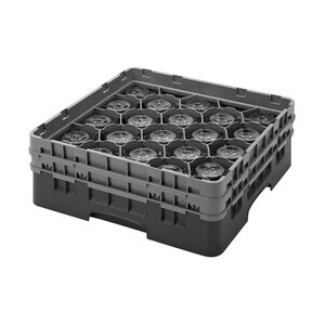 Gläserkorb 20 Fächer und 1 Extender 500 mm x 500 mm x 143 mm Cookmax black