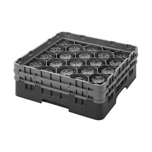 Gläserkorb 20 Fächer und 1 Extender 500 mm x 500 mm x 143 mm Cookmax black