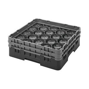Gläserkorb 20 Fächer und 1 Extender 500 mm x 500 mm x 143 mm Cookmax black