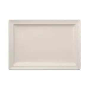 Teller flach recht. 33x23cm Fusion Neofusion weiss RAK