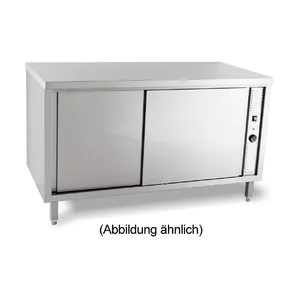 Wärmeschrank 2000 x 600 x 850 mm  ohne Aufkantung m. Schiebetüren Cookmax black