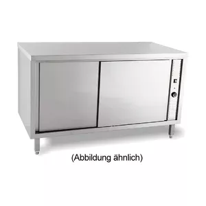 Wärmeschrank 1200 x 600 x 850 mm ohne Aufkantung m. Flügeltüren Cookmax black