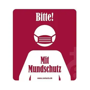 Schild Mundschutz tragen 5 St. selbstklebend 12 cm Contacto