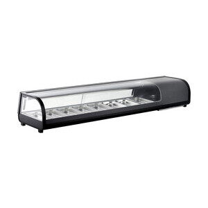 Sushivitrine 8 x GN 1/3 1800 x 420 x 265 mm Cookmax black