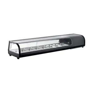 Sushivitrine 8 x GN 1/3 1800 x 420 x 265 mm Cookmax black
