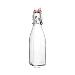 0,3 ltr Glasflasche Swing eckig mit Bügelverschluss Bormioli Rocco