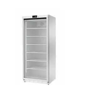 Tiefkühlschrank weiß 580 l Glastür Cookmax orange