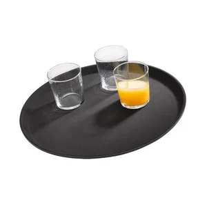 Tablett rund 27,5 cm Fiberglas schwarz Assheuer & Pott