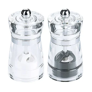 Salz- / Pfeffermühlen-Set klar Ø 5cm Höhe 10cm Contacto