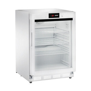 Kühlschrank, weiß, Glastür 140 l 600 x 600 x 855 230 V / 0,15 kW Cookmax orange