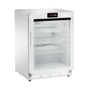 Kühlschrank, weiß, Glastür 140 l 600 x 600 x 855 230 V / 0,15 kW Cookmax orange