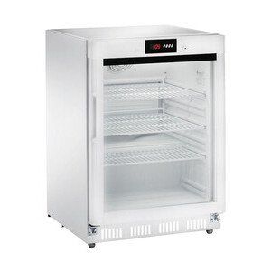Kühlschrank, weiß, Glastür 140 l 600 x 600 x 855 230 V / 0,15 kW Cookmax orange