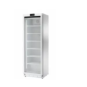 Tiefkühlschrank weiß 360 l Glastür Cookmax orange