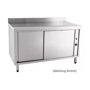 Wärmeschrank 1600 x 600 x 850 mm  10cm Aufkantung m. Türen Cookmax orange