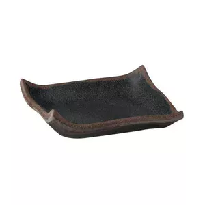 Tablett Marone schwarz 14,5 x 14,5 cm, H: 2 cm Assheuer & Pott