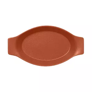 Schale oval 25x14x4,3cm m. Griffen Fusion Neofusion braun RAK