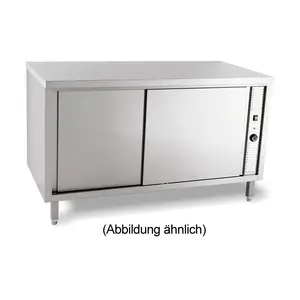 Wärmeschrank 1400 x 600 x 850 mm ohne Aufkantung m. Flügeltüren Cookmax black