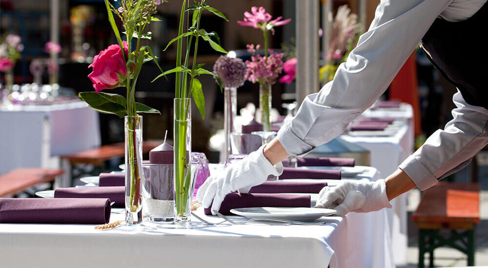 Tischdeko für Gastronomie