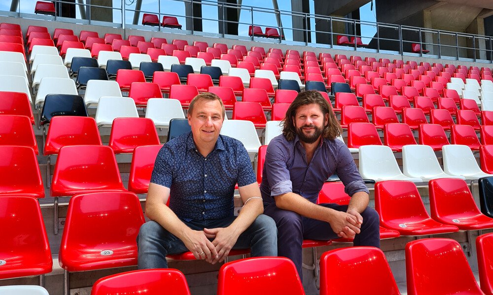 Interview, Wolfgang Raupp und Christoph Walczuch, SC Stadion, Freiburg