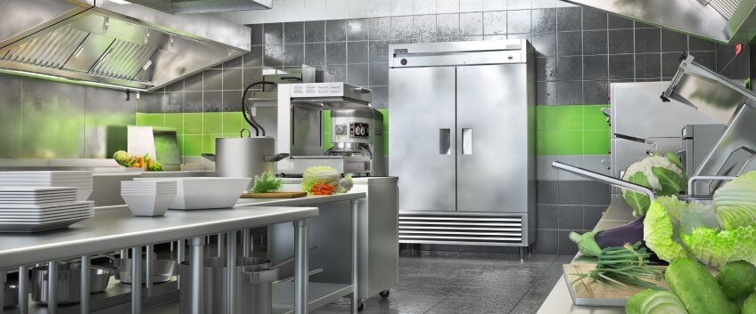 Schrank aus Edelstahl